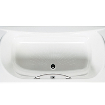 Roca Akira 170×85 Прямоугольная чугунная ванна с противоскользящим покрытием и ручками