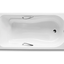 Roca Haiti 160×80 Прямоугольная чугунная ванна с противоскользящим покрытием и ручками