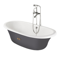 Newcast170×80 чугунная ванна с внешней поверхностью серого цвета и противоскользящим покрытием