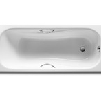 Roca Princess 150×75 стальная ванна с противоскользящим покрытием и ручками