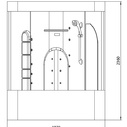Aquanet Palau box 140×140 с паром и гидромассажем
