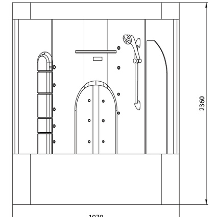 Aquanet Palau box 140×140 с паром и гидромассажем