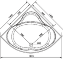 Aquanet Palau box 140×140 с паром и гидромассажем