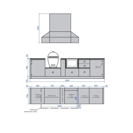 Кухня ASTOV BBQ / АСТОВ БАРБЕКЮ № 11
