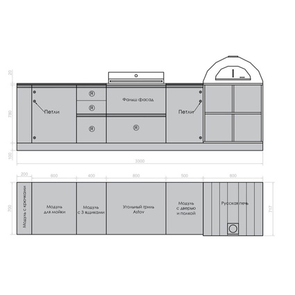Кухня ASTOV BBQ / АСТОВ БАРБЕКЮ № 4