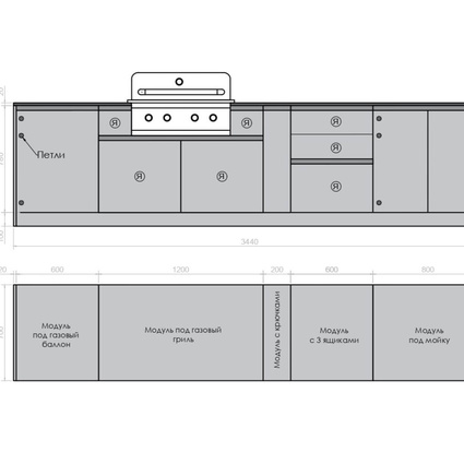 Кухня ASTOV BBQ / АСТОВ БАРБЕКЮ № 2