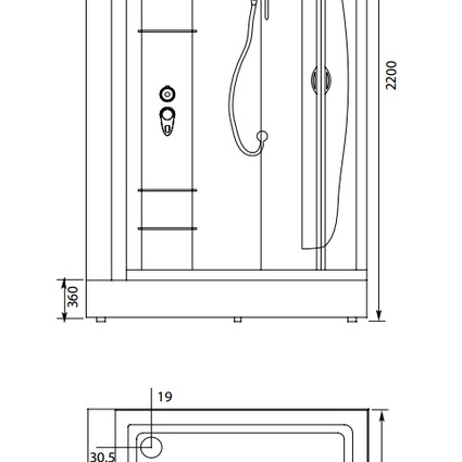 Aquanet Sirius 120×90 R