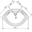 Aquanet Taiti 110×110 с паром, матовое стекло