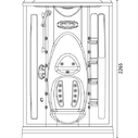 Aquanet Taiti 110×110 с паром, матовое стекло