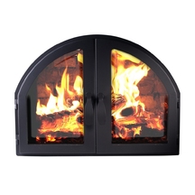 Каминная дверца со стеклом «Весляна»